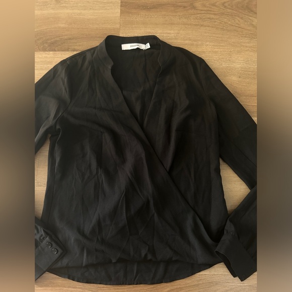 JustFab Woman’s Sheer Wrap Blouse- EUC - Picture 9 of 12